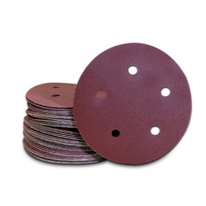 Hook and Loop Discs Red Heavy Weight Aluminum Oxide