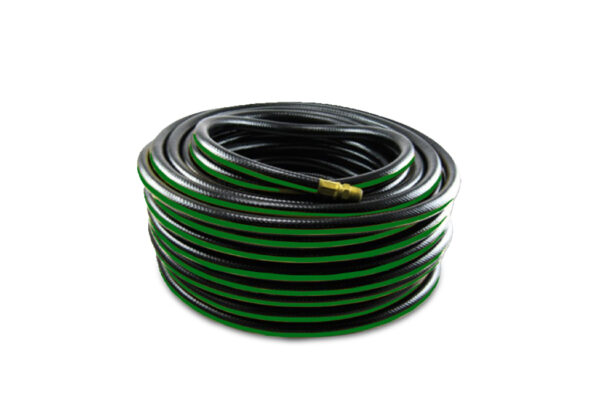 black and green unbreakable air hose